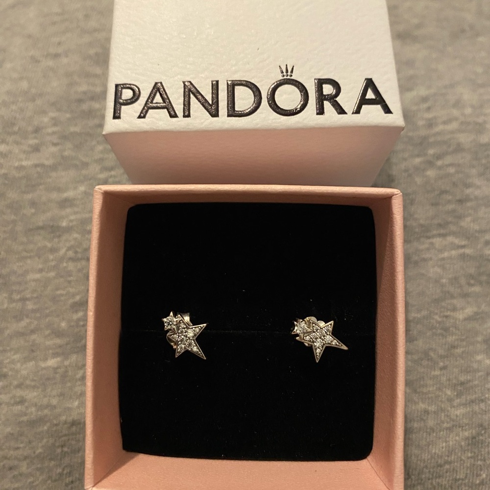 Pandora Silver Starburst Earrings
